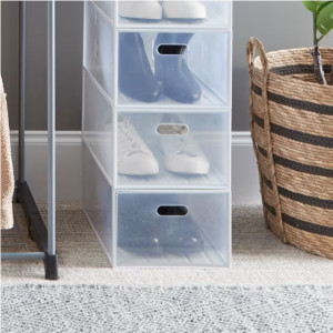 Organise your wardrobe: Large Plastic Shoe Storage Box - Kmart