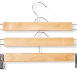 Organise your wardrobe with: Wooden Clip hangers - Kmart